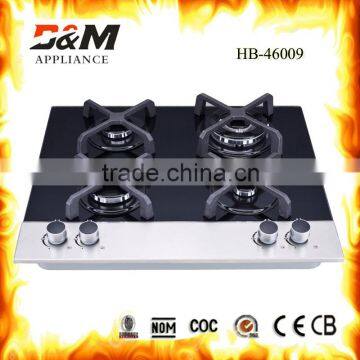 SS top corner gas hob 4 Burner Gas Stove