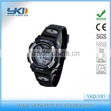 new style electronic waterproof sport plastic watch for kids