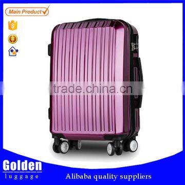 China hot sales colourful travel trolley luggage bag with ABS PC materials