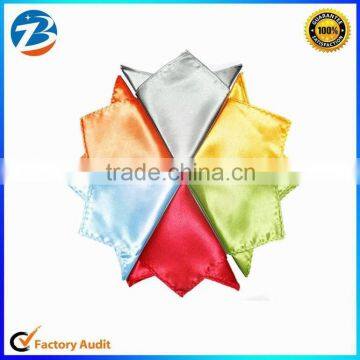 Wholesale Fashion Plain Color Noble Men's Silk Handkerchief