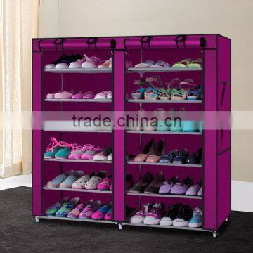 Portable Folding Dust-Proof Steel Frame Non-Woven DIY Shoe Rack/Multi-Purpose Storage shoe rack