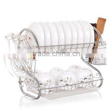 High quality Stainless Steel Dish Rack /Dish Drain Rack / Dryer Drainer Tray Plate Cup Storage
