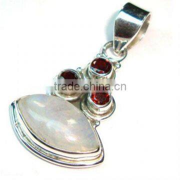 925 sterling silver natural garnet gemstone jewelry