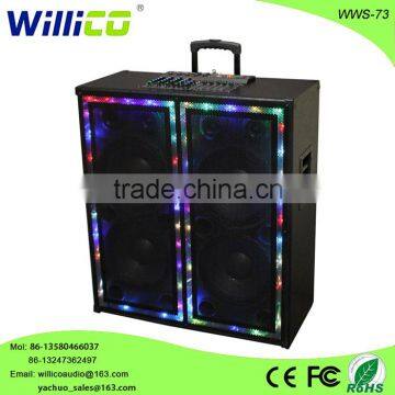 Top quality portable trolley bluetooth speaker with beautiful lights