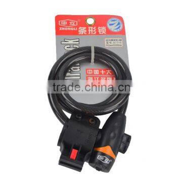 hot selling good quality anti-theft bicycle cable lock spiral lock