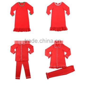 2016 fashion baby girl pajamas 100% cotton blank pajamas 12 year old pajamas christmas