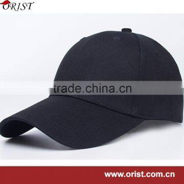 fashion cap with black color and cotton material 6 panels clousure at back