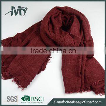 woven wool scarf men chevron oversize crinkle cashmere