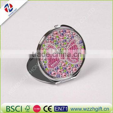 Wedding Party Bridesmaid Girl Friend Promotional Gift,bling Crystal Rhinestone Sticker for Mirror,mini Beauty Makeup Compact Poc photo-3