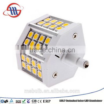 China LED bulb R7S LED ceramic flood light 118mm 5050 SMD 5W linear dimmable replace J78 halogen Lamp