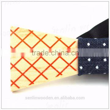 Special Fashion Beautiful Handmade Designer Beech Wood Bow Tie With Cotton Strap photo-2