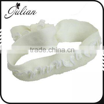 White Stretchy Kont Elastic Headband,Cute Baby Ribbon Hair Tie Elastic Hair Band,Girls Fabric Elastic Headband FHEHA0239