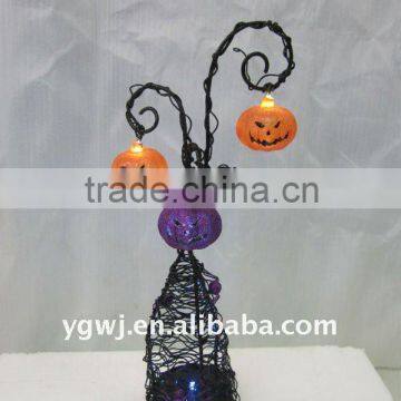 metal led hanging pumkin Halloween