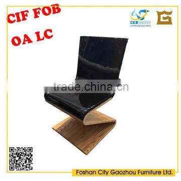 Original design hot sell dining chair with angle block base specific use leisure chair