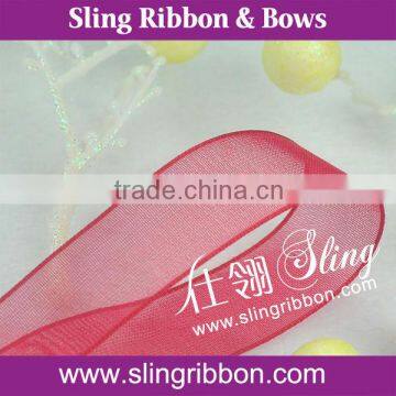 Red Sheer Ribbon For Packing