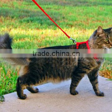 High quality adjustable safety pet cat harness lead leash collar