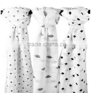 4-in-1 Cotton Baby Muslin Receiving Blankets (4 Pack) photo-3