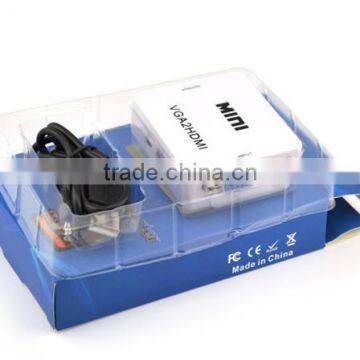 Hot Sell Mini VGA TO HDMI Converter , Vga2hdmi Converter Dengan With Audio 1080P 3D photo-5