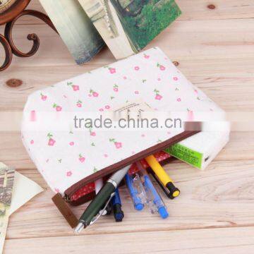 Vintage Flower Floral Pencil Pen Bag Cosmetic Makeup Storage Bag Case Purse photo-5