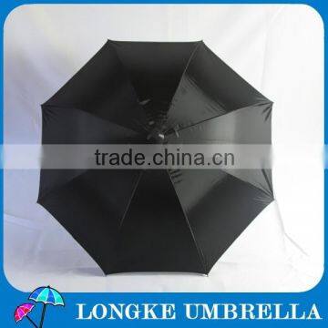 23" Black Straight Umbrella,UV Against and With Water Drop Cover