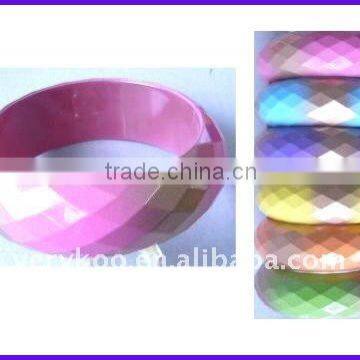 Fashion Colorful Wide-brimmed Plastic Resin Bangles(FCH-10644-2)