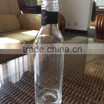 High quality 275ml glass wine bottles with screw caps clear