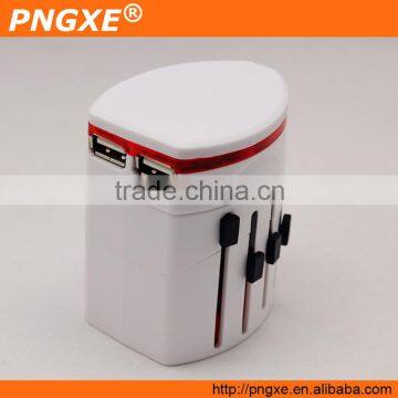 PNGXE Dual USB Ports Universal Wall Charger for iphone 5 6 wall charger with Collapsible Plugs(US,UK,EU,AU) AD-113