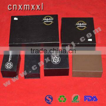 Brand New 12-packing Paper Folding Gift Box for Macaroons Custom Design Printing Black Color photo-2