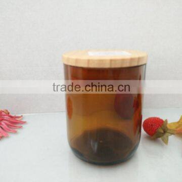 Candle Glass Jar, Dark Amber, Black or White photo-6