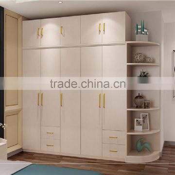 Wholesale price high glossy wood wardrobe 5 doors