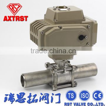 3PC Low Price Extended Motorized Welding Ball Valve