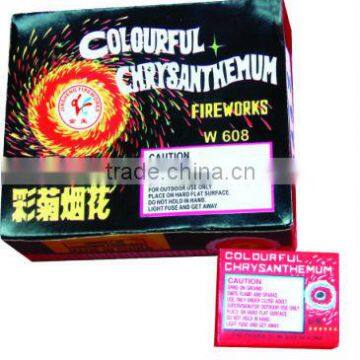 Color Chrysanthemum Groud Spinner Fireworks