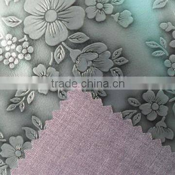 China beautiful pu print fake leather with high quality and competitive price