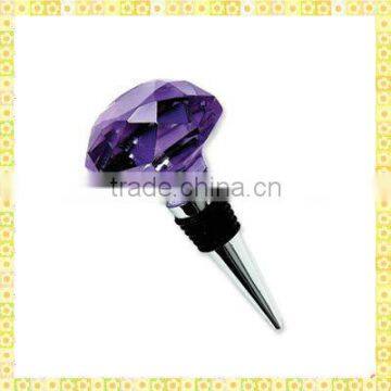 Hot Sale Purple Cut Crystal Glass Wine Stoppers For Promotion Gifts