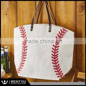 Wholesale Personalized Baseball Jute Tote