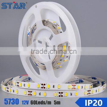 Non-waterproof IP20 led strip 5730 smd 60 leds/m