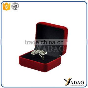 Small Velvet Ring Boxes Red Color Velvet Box for Ring Packaging photo-2