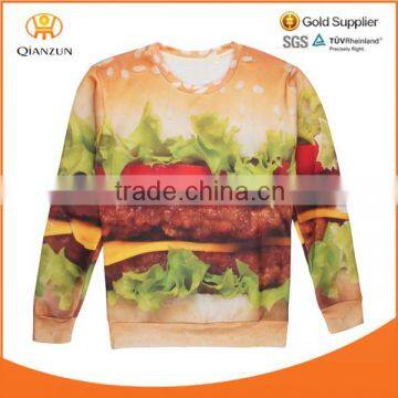 3D Printed Hamburger Food Print Sweatshirt Sweater Hoodies