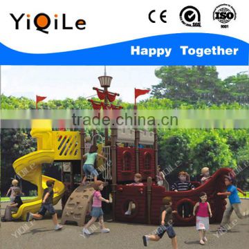 corsair shaped kindergarten playground equipment indoor novel children playground fence happy plastic parts tube slide