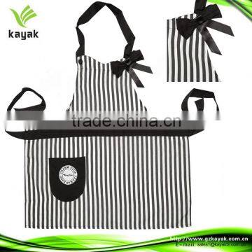 custom design promotional stripe apron advertising apron kitchen apron for chef