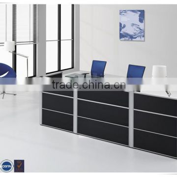 Factory price MDF reception counter with aluminum screen