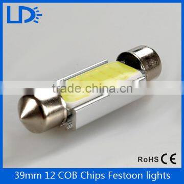 wholesale led w5w auto led dome light 39mm 12smd cob Festoon light
