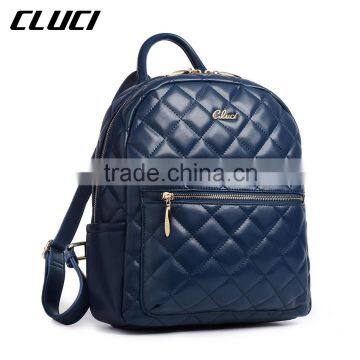 Lattice Style Women Waterproof Leather Backpack Laptop Shoulder Bag Zipper photo-3