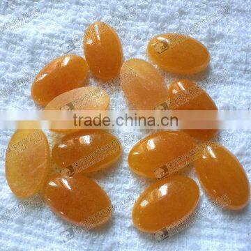 Natural orange jade for jewelry setting