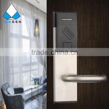 hotel wooden door handle lock electronic door rfid card lock