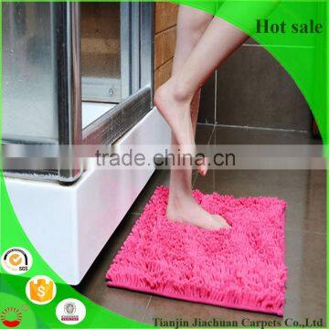 2016 hot sale100% polyester pvc backed bath mat bathroom