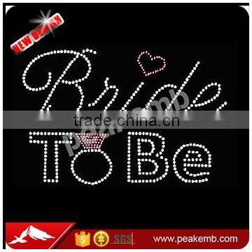 Cute Bride To Be Iron-on Rhinestone Nailhead Transfer