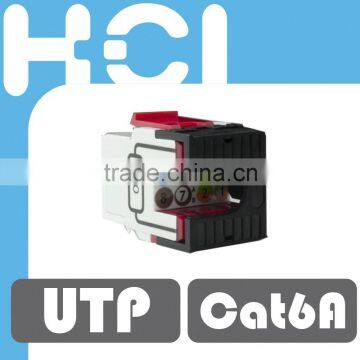 ISO RJ45 8P8C UTP 180Degree Cat 6A Keystone Jack photo-4