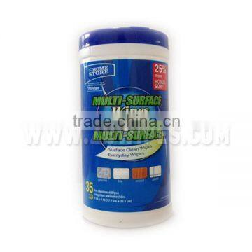 Canister Packing Cleaning Wipes Stainless Wet Tissue for Muti-surface