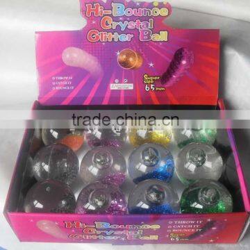 2015 beatiful transparent Rubber Massage Balls Toy Jumping Pop Ball